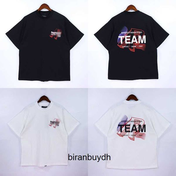 

men's t-shirts rep 2023 spring and summer new simple letter three-dimensional printing loose versatile women's short sleeve t-shir, White;black