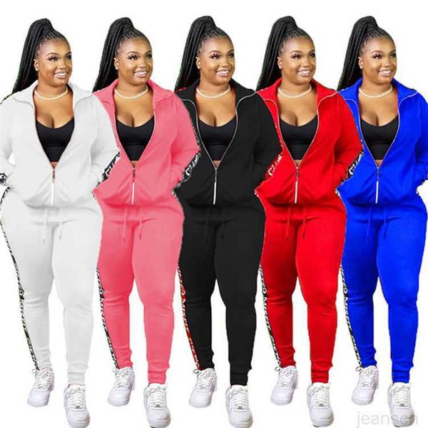 

womens hoodie tracksuits legging two piece set outfits long sleeve tracksuit jacket pants sportswear panelled outerwear tights sports dhl, Gray