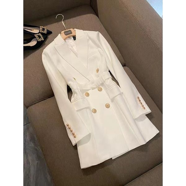 

womens basic casual dresses ladies suit skirt waist long dress button long sleeve party balmain, Black;gray