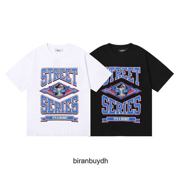 

men's t-shirts new fashion brand trapstar street secret printing high-quality double-yarn cotton casual short-sleeved t-shirt for men a, White;black