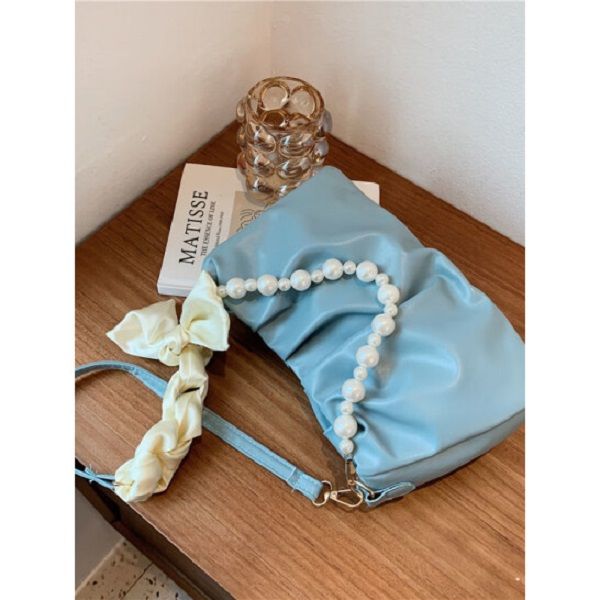 

pearl pleated bag for women new shoulder handbag