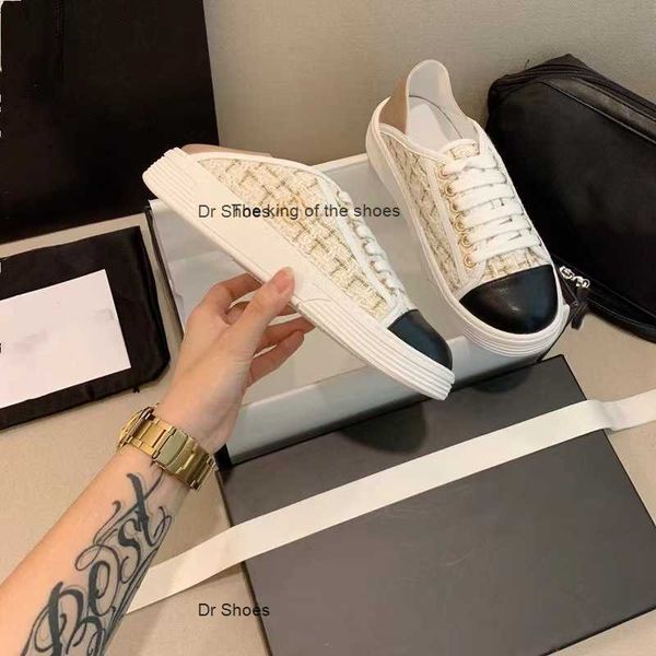 

shoes yang mi's 2023 small fragrant wind lingge canvas shoes women's thick soled color matching leisure exercise shoes can step on, Black