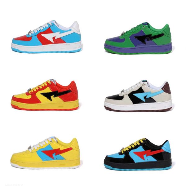 

designer bapesta sk8 shoes men women platform trainers original camo stars white green red black yellow sneakers size 36-45