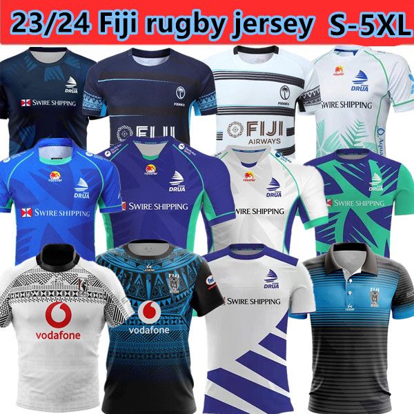 

2022 2023 fiji druya airlines rugbys jersey new home and away 22 23 flying fijian rugby jerseys tank set maillot camiseta maglias-5xl, Black;gray