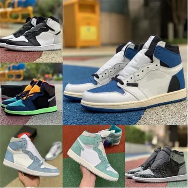 

2023 jumpman 1 1s high basketball shoes men women stage haze stealth bio hack shadow 2.0 bred patent seafoam hyper royal dark mocha designer, Black