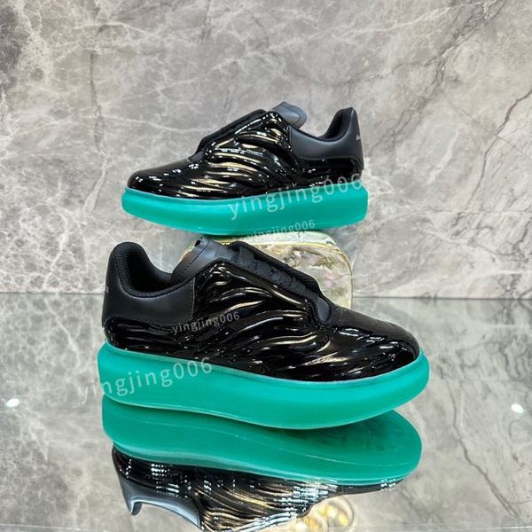 

new designer womens casual shoes men's leather lace up fashion printing coach sports women's small white shoes2023, Black