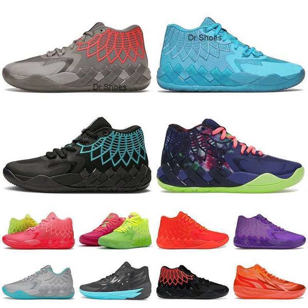 

fashion basketball shoes lamelos ball mb.01 rick and morty low men sneakers outdoor trainers galaxy buzz city grey red hornets away supernov, Black
