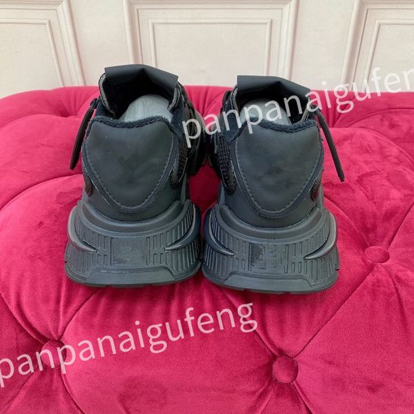 

new luxury men's shoes sneakers leather mens walking runner casual outdoor black sports shoe