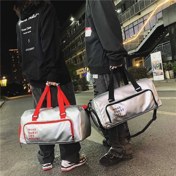

duffel bags spring 2023 new fitness travel single shoulder zipper youth car sewn crossbody handbag 230406