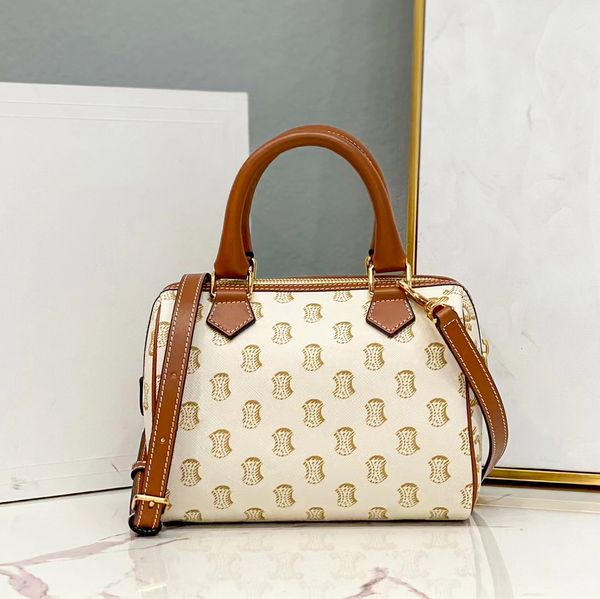 

travel triomphe canvas handle bag mini tote genuine leather clutch handbags celins boston womens man duffel bags luxury designer crossbody f