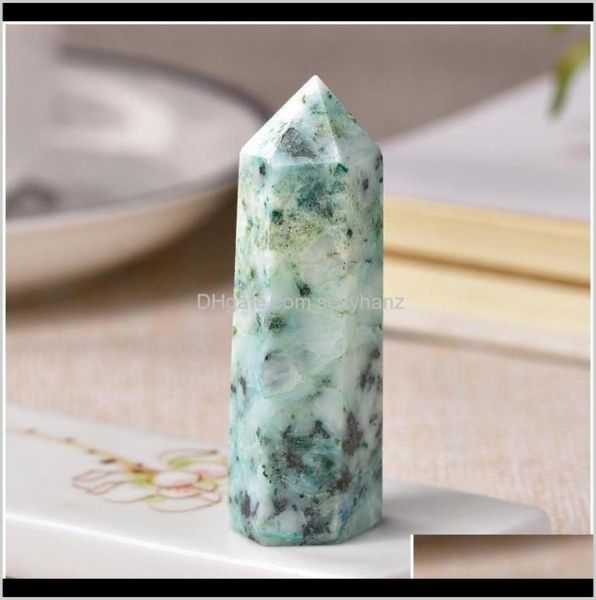 

rock 1pc natural crystal point fynchenite healing obelisk reseda quartz wand green ornament for home decor reiki energy stone2385904, Black