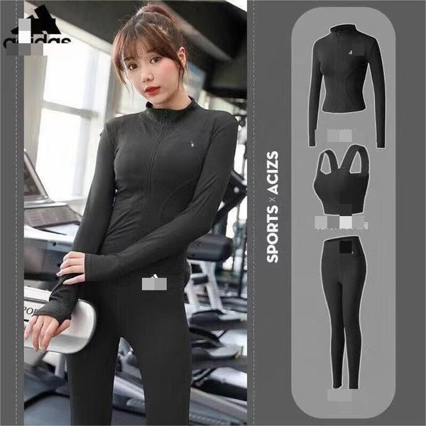 

23s activity set sports fitness suit zipper coat running breathable quick drying sports pants women's pants running yoga three piece se