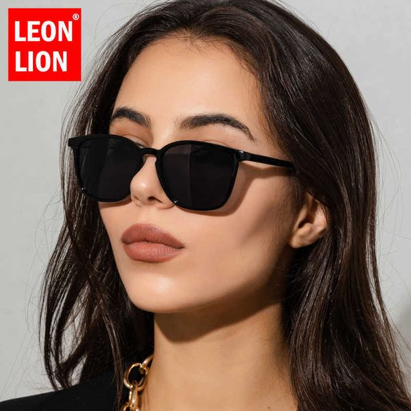 

sunglasses leonlion simple retro sunglasses women/men square trend eyeglasses women glasses women gafas de sol mujer uv400 p230406, White;black