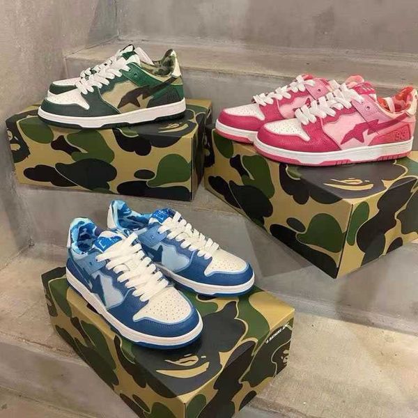 

designer bapestas baped sk8 sta running shoes bapesta casual shoes classic camo black white green red orange camo sneakers men women trainin