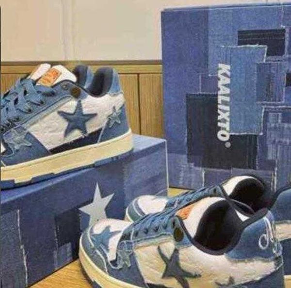 

kaalixto brand slate shoes men's shoes casual versatile star slate shoes denim summer slate shoes fashion, Black