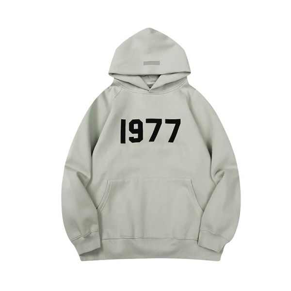 

mens hoodies sweatshirts ess 1977 designer esen hoody men esenta pullover oversized clothing quality mens womens hooded jumper refflective, Black
