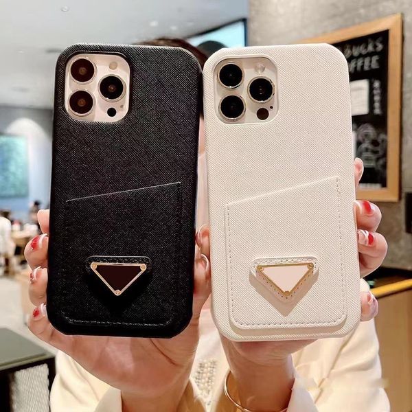 

designer mobile cell phone cases card holders pockets for apple iphone 14 plus 13 12 11 pro max xr xs fashion pu leather half-body bumper ba