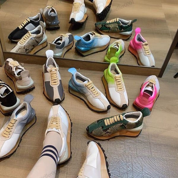 

bumper casual shoes lanviin luxury sneaker lanvn fashion green snakeskin aapricot beige snake famous mens women couples black white trainers