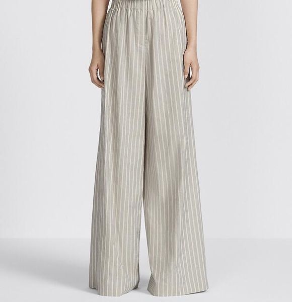 

women wide leg pants stripe bell-bottoms cotton flax casual classic, Black;white