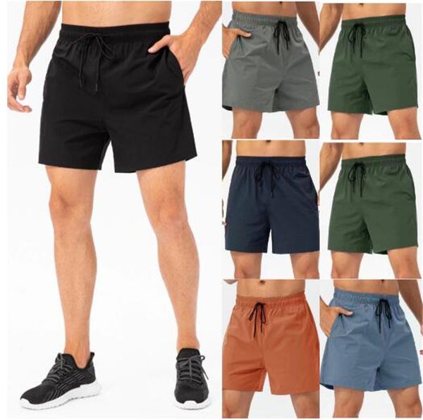 

LL 2023designer Lemons Men Yoga Sports Short Quick Dry LU Shorts with Back Pocket Mobile Phone Casual Running Gym Jogger Pant, #4