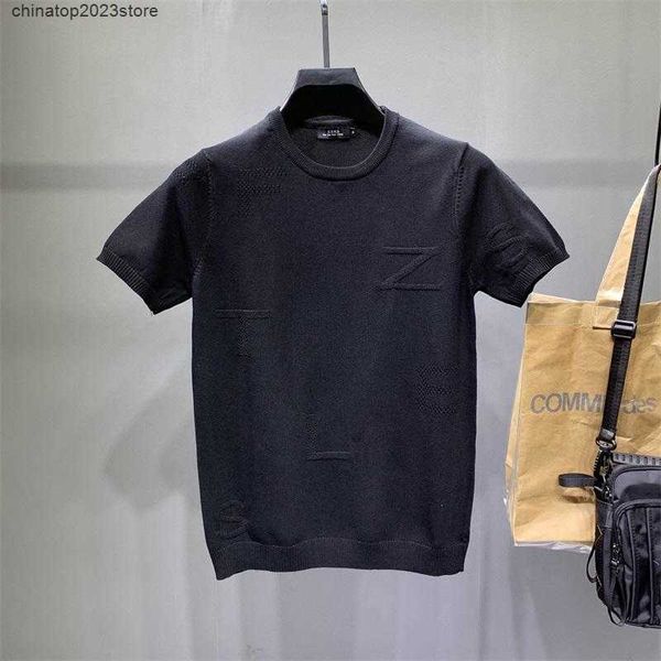 

men's t-shirts multicolor short sleeve knitting luxurioust-shirt slim streetwear contrast t shirt tee homme designer t-shirt outfits 20, White;black