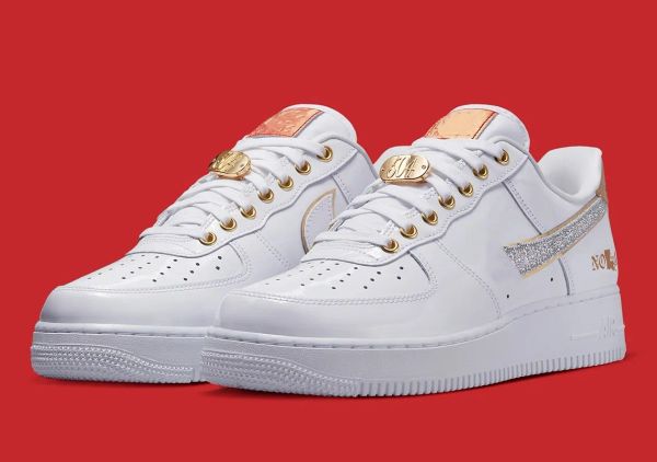 

fashion outdoor designer running shoes men women 1 low '07 nola white multi-color metallic gold university red with boxes coming