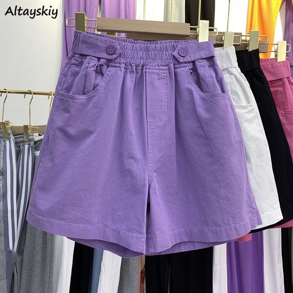 

women's shorts women's casual wide leg trousers retro summer student loose fitting thermal elastic high waist bag fully matched wi, White;black