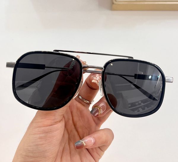 

silver metal grey pilot sunglasses for men fashion glasses gafas de sol designer sunglasses shades occhiali da sole uv400 eyewear with box, White;black