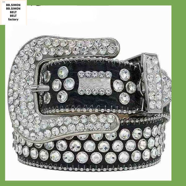 

bb 2022 belt designer simon belts for men women shiny diamond belt white cintura uomo boosluxurygoods0091231112, Silver