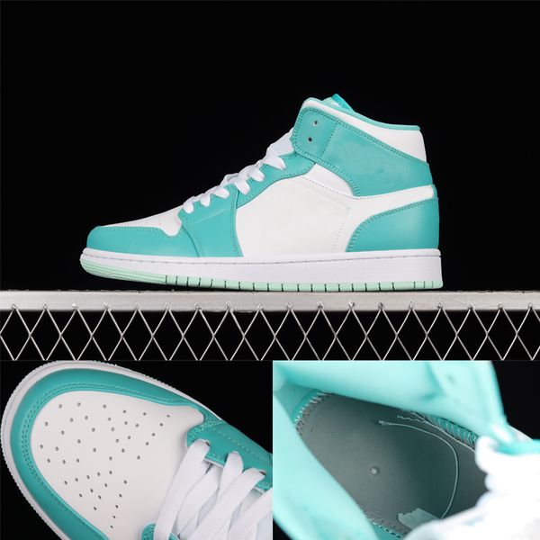 

jumpman 1 mens womens basketball shoes mid dv2229-300 marine green men women designers sports sneakers trainer shoe, Black
