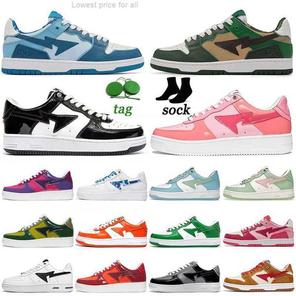 

2023 bapestas baped men women casual shoes sneaker bapesta fashion sk8 sta camo black white green red orange camouflage trainer sports sneak
