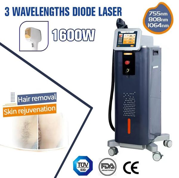 

effective permanent hair removal laser machine diode laser 808nm 755nm 1064nm laser machine for a ll types skin with coherent laser supper c, Black