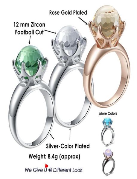 

new special cut solitaire women love wedding ring green white champagne zircon 6 prawn crown jewelry wa11498w1377919, Silver