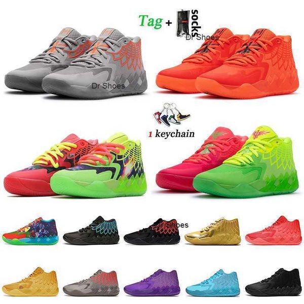 

2022 men lamelo ball mb.01 basketball shoes not from here rock ridge black red blast rick and morty galaxy i unc queen buzz city iridescent