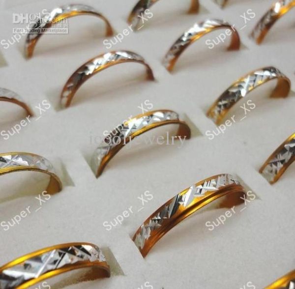 

whole lots jewelry ring pretty nice rings women men yellow aluminum alloy rings new lr091 3325644, Golden;silver