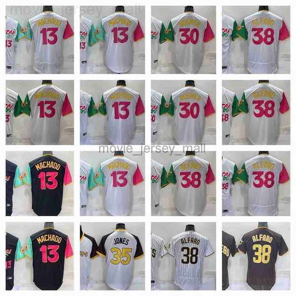 

13 manny machado new baseball jersey 30 eric hosmer 35 randy jones 38 jorge alfaro stitched jerseys men size s--xxxl, Blue;black