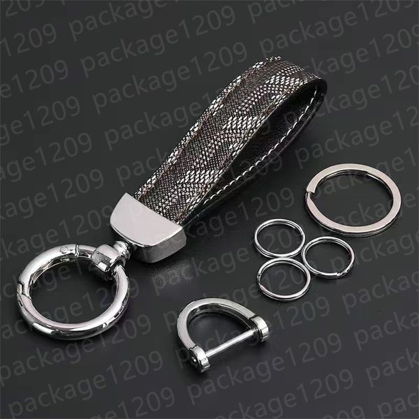 

fashion luxury key chain buckle lovers car keychain designer handmade leather design keychains men women bag pendant home accessories holida, Silver
