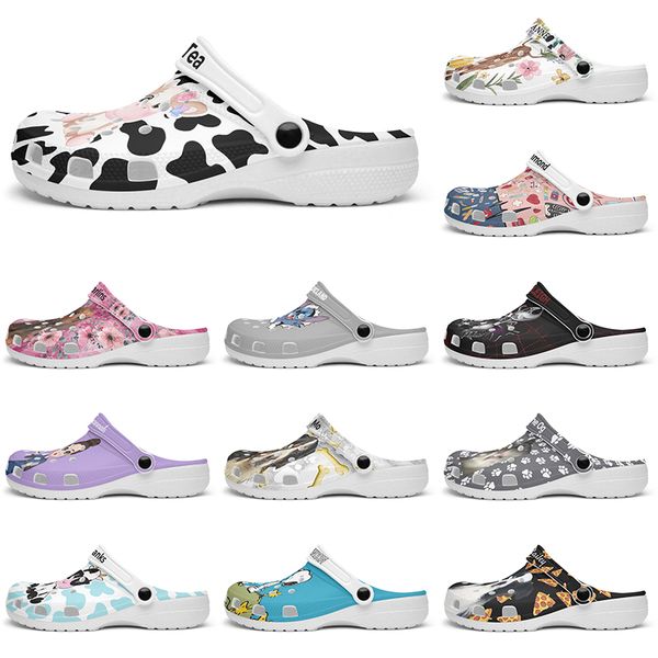 

Customized exquisiteand comfortable fashionable beautiful Glossy Diy shoes for men and women's indoor slippers 44-93070