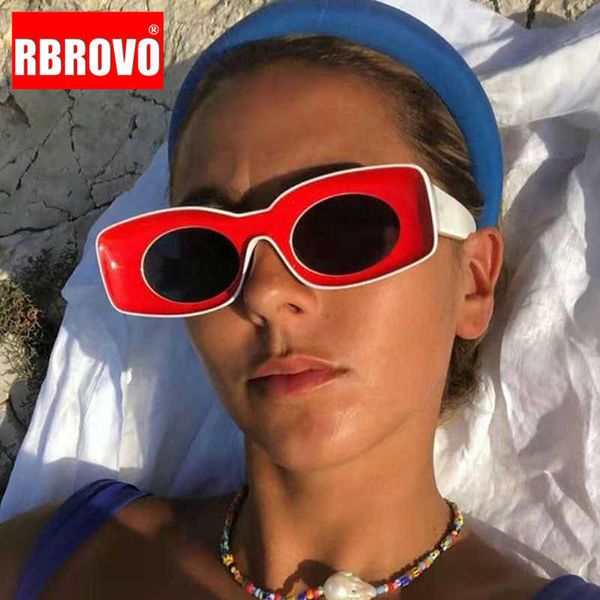 

sunglasses rbrovo oversized square sunglasses women 2023 luxury vintage sunglasses women brand glasses for women/men oculos de sol feminino, White;black