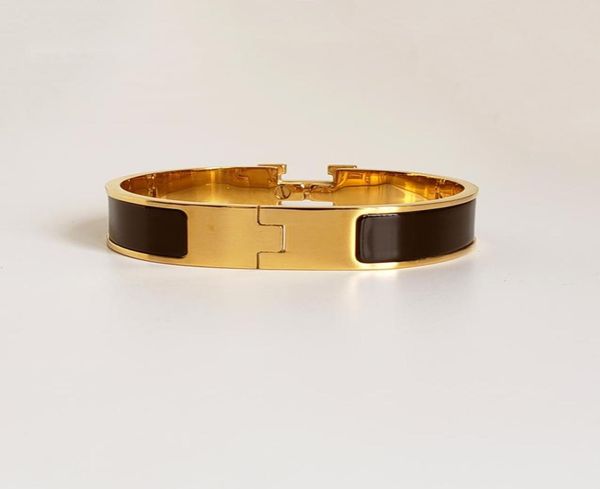 

bangle designer colorful enamel bracelet for woman stainless steel black gold buckle bracelet fashion jewelry mens wo3935227