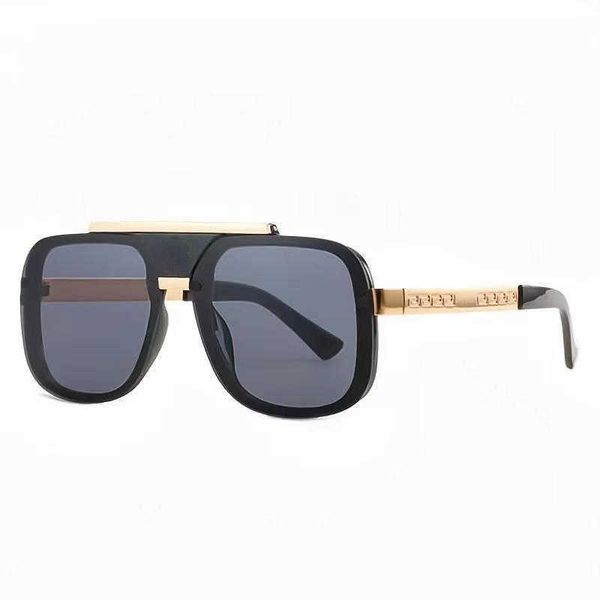 

designer sunglasses fashion womens personality metal head large standard decorative street santi ultraviolet glasses, White;black