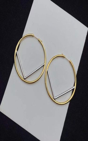 

fashion hoop huggie earrings for lady women party wedding lovers gift engagement jewelry for bride with box nrj8063715, Golden;silver