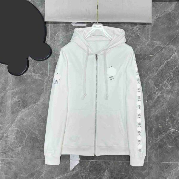 

mens hoodies designer chrome winter sweatshirts heart hoodie ch long sleeve zipper jacket loose coat hooded hoody men woman hip hop chromees, Black