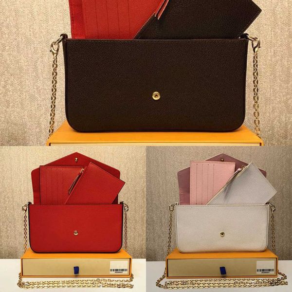 

evening 2023 multi felicie pochette women chain bags wallet messenger leather handbags shoulder flower purse crossbody bag