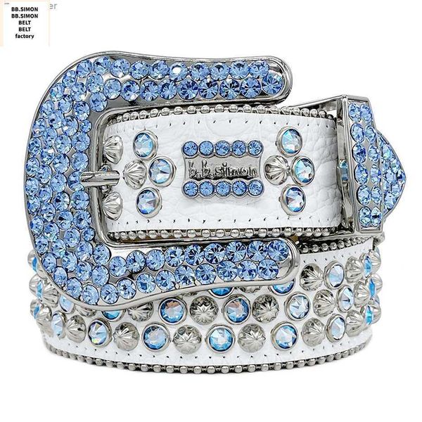 

2022 Designer Belt Bb Simon Belts for Men Women Shiny diamond belt white cintura uomo boosluxurygoods 2525122