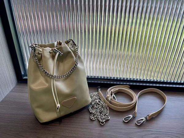 

designer bag bucket bag women's bag new nylon fabric drawstring drawstring mouth design luxury hand carry crossbody bag