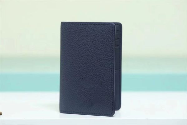 

men's cowhide new short fold wallet m81731 pocket wallet, Red;black