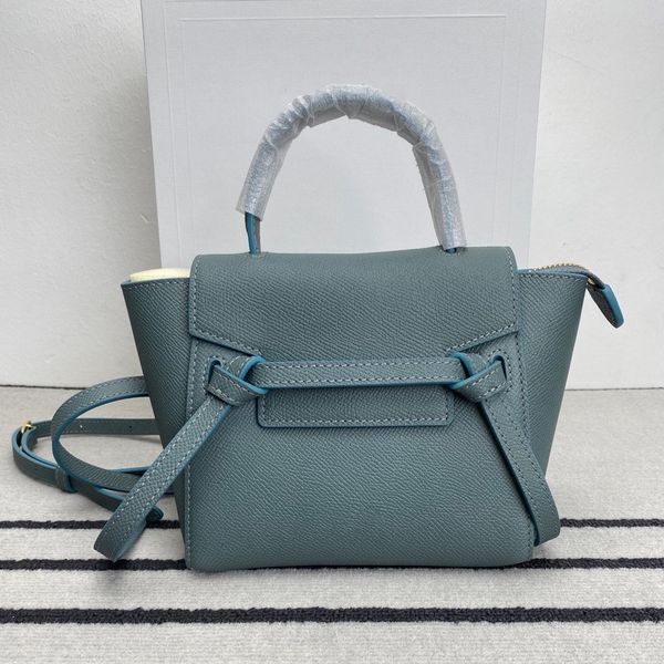 

10a brand tote mini bag women shoulder haze blue bags real leather handbags 21cm designers granulated calfskin belt pico handbag ing, Black;red