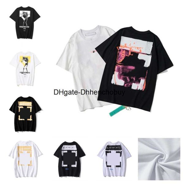 

men's t shirts off offs white new street fashion brand couple star with short sleeve t-shirt printed letter x the back print, White;black