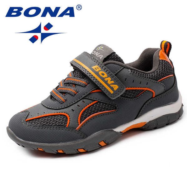 

athletic outdoor bona new arrival fashion style children casual shoes mesh girls flats synthetic boys loafers comfortable light p230404, Black